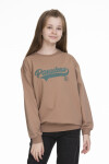 Kız Çocuk Yazı Baskılı Sweatshirt Px341