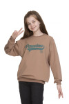 Kız Çocuk Yazı Baskılı Sweatshirt Px341