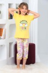 Kız Çocuk Kaprili-Gökkuşağı Baskılı Pijama Takımı 3-11 Yaş 6100-01